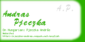 andras pjeczka business card